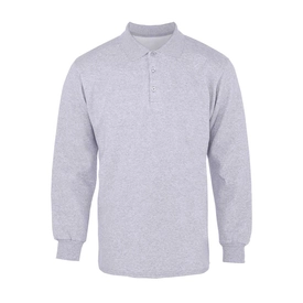Polo Yaka 2 İplik Sweatshirt Gri