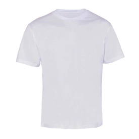 Bisiklet Yaka 1/30 Kompakt Penye Tişört Beyaz