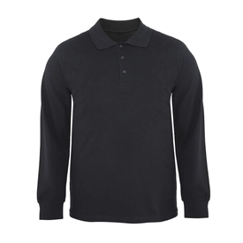 Polo Pike Uzun Kol Tişört Siyah