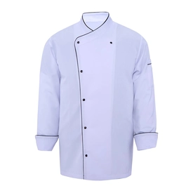 Likralı Premium Aşçı Ceketi Beyaz - Siyah