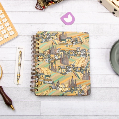 Sert Kapak Noktalı Spiralli 16,5x20 cm Not Defteri