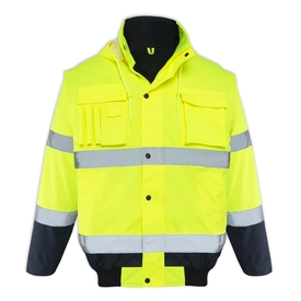 Hi-Vis 2 in 1 Mont Neon Sarı - Lacivert