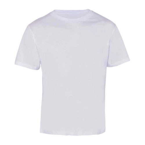 Bisiklet Yaka Open End Tişört Beyaz